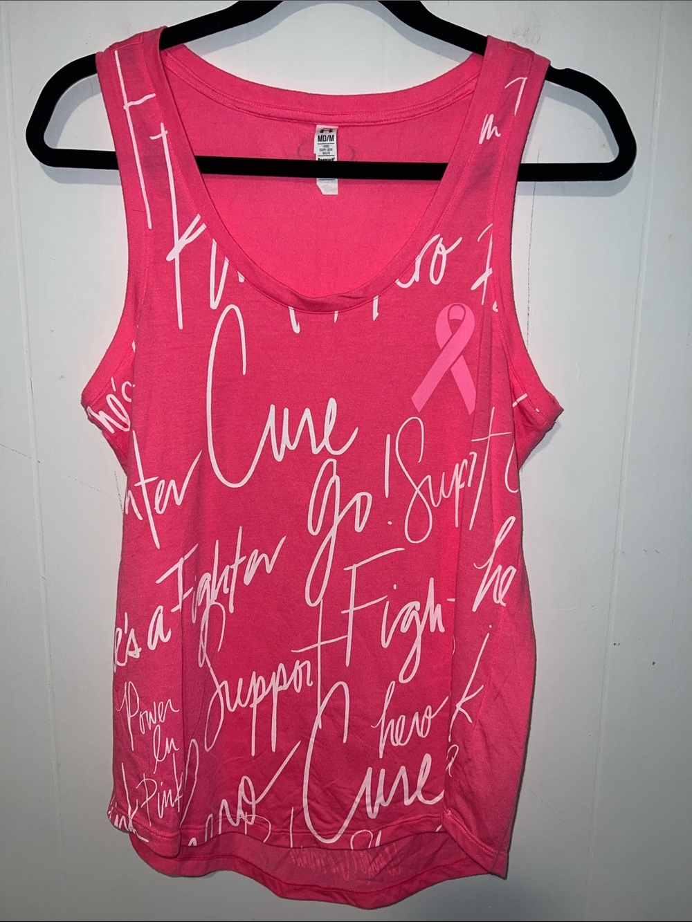 Under Armour Hot Pink Script Breast Cancer Awareness Tank 0907262